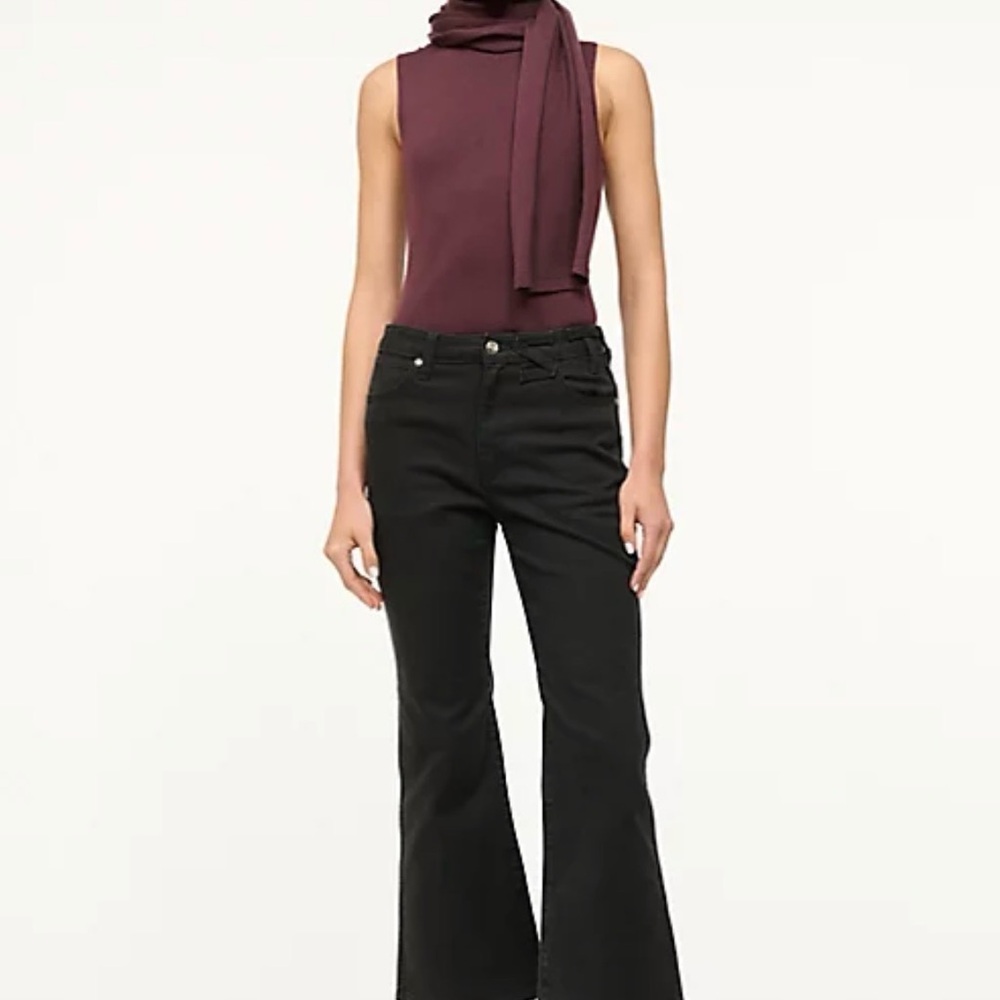 Staud x Wrangler Black Flared Crop Pants